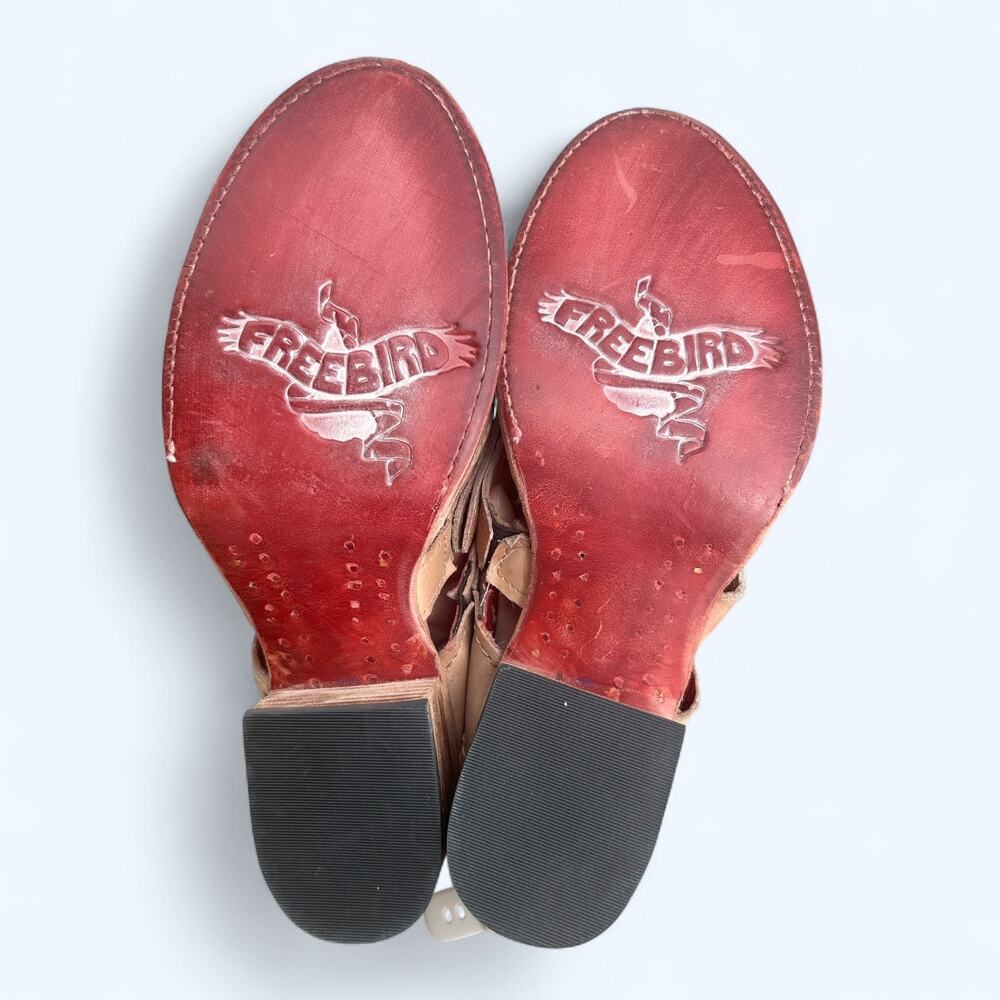 Freebird By Steven Block Heel Slide Leather Sanda… - image 8